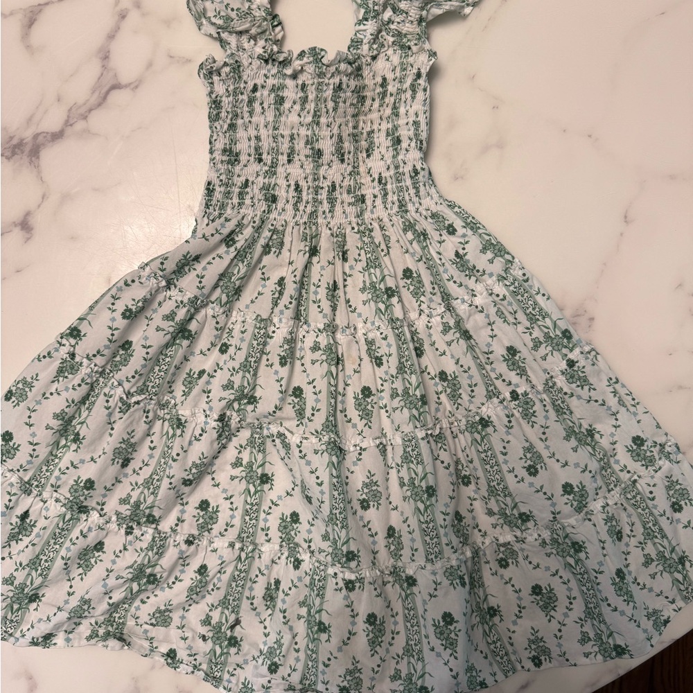 Hill House Green Floral Nap Dress